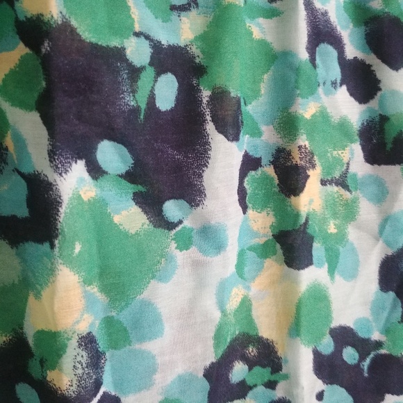 4/$20 Blue green abstract floral watercolour spot soft infinity scarf - Picture 8 of 8